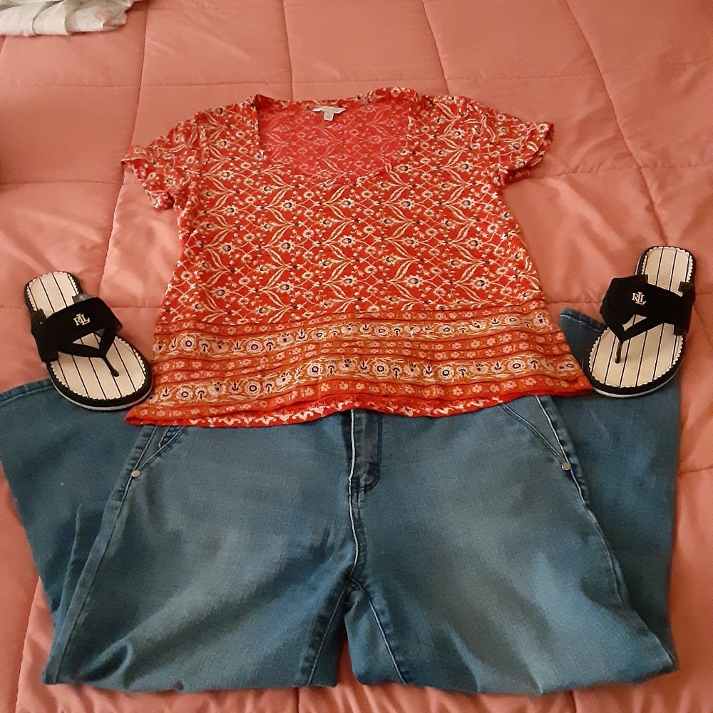 Orange/red blouse